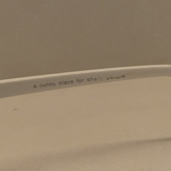 White Cateye A Sunny Place For Shady People Women's Sunglasses - Picture 4 of 5